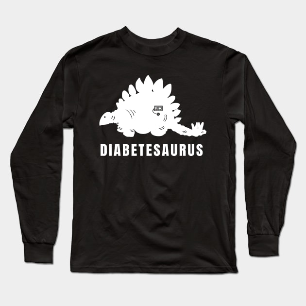 Funny Dinosaur Humor: Diabetesaurus Long Sleeve T-Shirt by shirtonaut